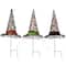 23" Black LED Witch Hat Halloween Garden Stakes